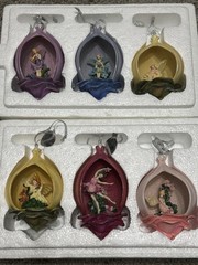 The Bradford Editions 2000 “Secret Gardens Heirloom Porcelain” Ornaments x6