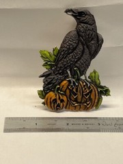 Neil Eyre Designs Halloween Crow Raven Pumpkin Pumpkins Magnet