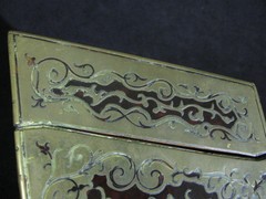 Antique Edwardian Boulle Stationery Box Asprey London Brass Scrollwork c. 1900