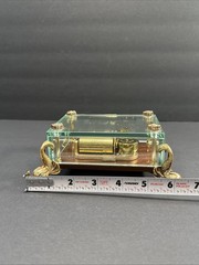 Vintage Original Swiss Reuge Crystal Clear Glass Music Box No 1885 (WORKING!!)
