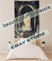Rich Gothic Arch Wall Hanging Tapestry haunted dreamscape 39X59 in