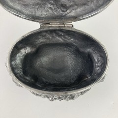 Vintage J.B. Signifies The Best Art Nouveau Silver plate Floral Trinket Box