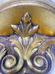 Pair Neoclassical Gold Gilt Wall Shelf Shelves Brackets Possible 1940s Italy Vgt