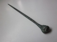 VERY RARE ancient roman bronze perfect engraved large stylus 1 – 2 A.D.