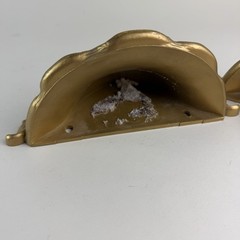 Vintage 1962 Set of 2 Homco Gold Plastic Fleur de Lis Wall Pockets Planters 4446