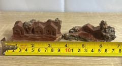 Vintage Brazilian Bark Wood Carvings 4pc Correia Filho Folk Art 1970s Figures