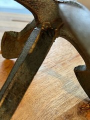 Vintage-Patina Iron Grappling Hook Anchor 4 Tines Trap Anchor Bucket Retriever