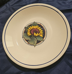 Sunflower Farmhouse Decor x2 Certified International Susan Winget Large Bowls