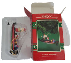 Catch Of The Holiday Enesco Treasury Of Christmas 1996 Ornament Santa Fishing