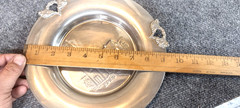 Art Metal Plate SPIND KIRKE Norway Hand Hammered MCM Unique Old Estate Find GI