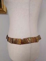 Brutalist Copper Belt Necklace Industrialist Modernist Steampunk Armor Metalwork