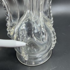 Magnor Glassverk Norway Clear Glass Decanter Vintage Container Bottle W Stopper
