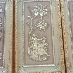 Metalcraft Four Seasons Metal Relief Wall Plaques Set, Silver/Gold/Gray
