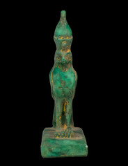 Ancient Egyptian God Horus Falcon Statue Crown of Egypt Pharaonic Stone Deity BC