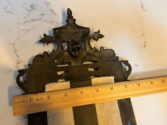 Antique Bradley & Hubbard Brass Frame W/ Dry Flowers 1890s Neoclassical Dolphins