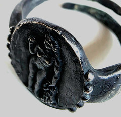 300 BC Ancient Greek Silver Ring Aphrodite goddess love, lust, beauty, pleasure