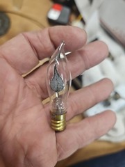 #5283 A Rare Pair Of Brass and Crystal￼ Candelabra Lamp 1800’S “WORKING”