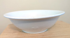 Antique W.S. George Off White Wash Basin ~ Large 14″ X 4-1/4″~ Cracks & Crazing