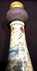 VTG Barocco Valbonne France Faït Main Handmade Art Pottery Vase 11″ H Enameled