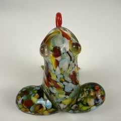 Fitz and Floyd Art Glass Frog Figurine Multicolor Millefiori Hand‑Blown Display