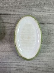 Unbranded Oval Porcelain Glass Trinket Dish Greens Blues 4″