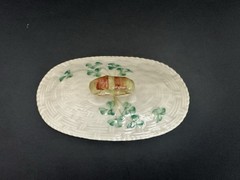 Belleek Ireland Trinket Box + Dish Set Classic Shamrock Cream Porcelain 6th Gen