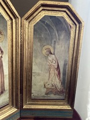 VTG Neiman Marcus Gold Leaf Folding Hinged Diptych Panels; “Annunciation”; ITALY
