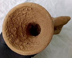 300 BC Beautiful Ancient Roman Clay Terracotta Drinking Rhyton Museum Quality