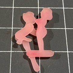 Vintage Plastic Thrusting Man And Woman Novelty Adult Toy