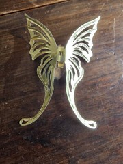 NIB Set Of 3 VTG Home Interior Gold Metal Wood Butterflies Art Decor Shabby Chic
