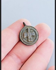 Copper alloy Roman zoomorphic eagle seal box lid circa 1st-2nd century AD