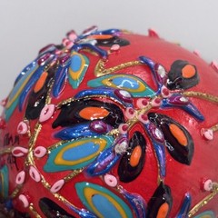 SIGNED Nannette Fenn “Eggs”traordinaire Designs Floral Faberge Inspired Egg USA
