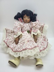 Paradise Galleries, Classic Treasure Porcelain Jointed Doll & Petite Porcelain