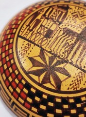 Hand Made In Greece 800 BC Copy Reproduction Geometric Clay Pottery Trinket Box