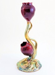 Zsolnay Eosin Double Tulip Art Nouveau Tulip