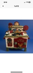 Avon Christmas Teddy and Friends Stove Diffuser & Music Box Original Packaging