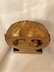 Vintage Neoclassical Italian Gold Gilt Acanthus Leaf Single Bookend 7″ x 5.5″ B