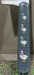 Vintage Libbeys Blue Country Porch Goose Chef Knife Chefs Collection Cleaver
