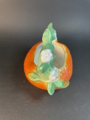 3 Vintage Porcelain Orange Peel Cup, Pitcher And Bowl Germany Japan -1 Chip