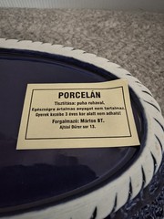 Jantezi Lux Delicate Porcelain Lattice Dish Cobalt Blue Hand Painted Budapest