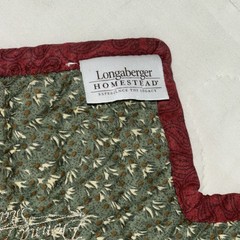 RARE Longaberger Homestead Quilted Runner Valance Orchard Park Plaid Donna Sharp