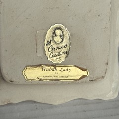 Vintage A Cameo Creation Hubak Lady by Unknown Artist Porcelain Frame Japan READ