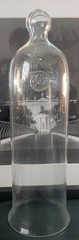 Stunning Oversized Hand Blown Art Glass Cloche / Display Dome Bullicante Bubbles