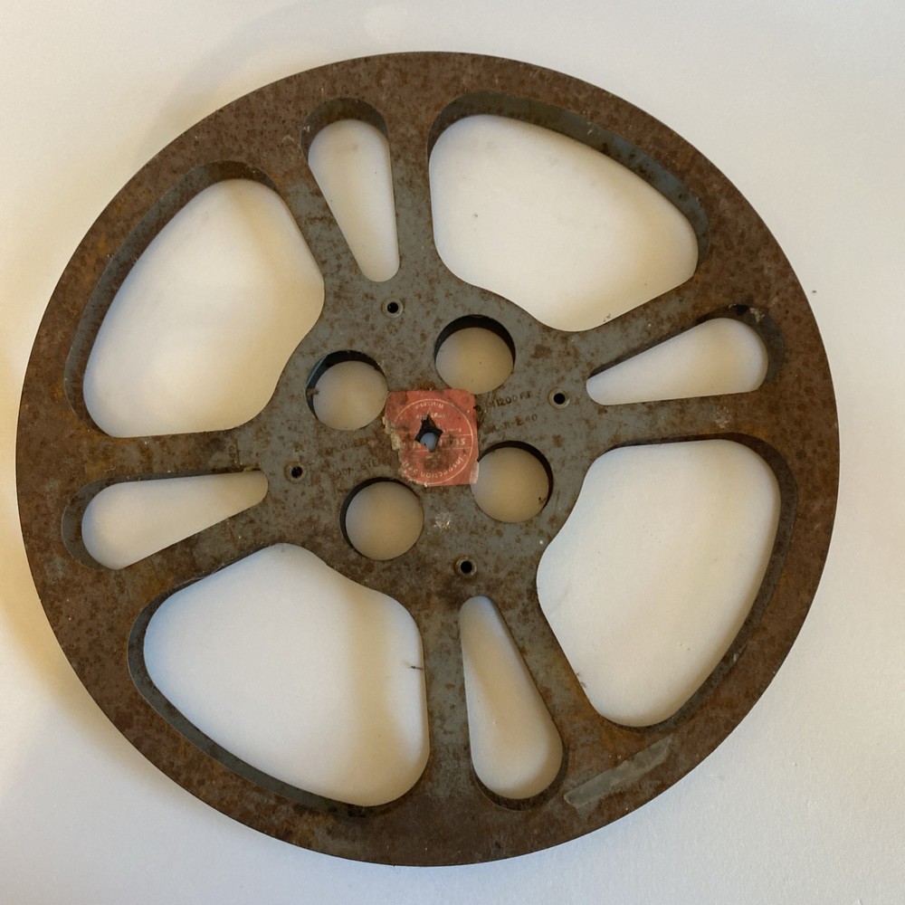Vintage Empty 12-1/4″ Film Reel; Rustic Decor; Rusty Crusty; Tayloreel Corp; NY