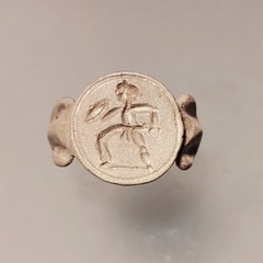 Unique Ancient Roman Silver Ring Gladiator 1st – 2nd. AD. Century.