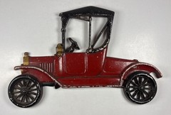 Vintage Sexton Cast Metal Iron RED Automobile Wall Art Decoration Hanging Plaque