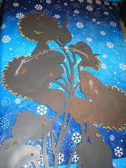 BURWOOD SUNFLOWERS PLAQUE REPAINTED FLOWER HEADS VINTAGE 29″ X 17″ SOLD AS IS
