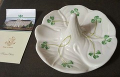 BELLEEK Pottery Shamrock Ring Holder Made in Ireland