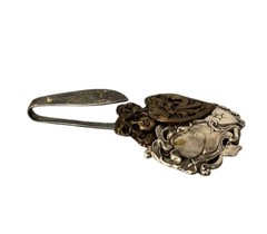 Vintage Unique Art Nouveau Ornate Silver Spoon Hook Wall Decor Victorian