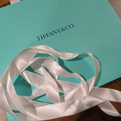 Tiffany & Co. Bone China Mug Set 10oz Blue Unused with Box & Ribbon